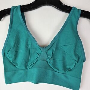 Rhonda Shear Seamless Original‎ Ahh Comfort Bra New NWOT S Wireless Green